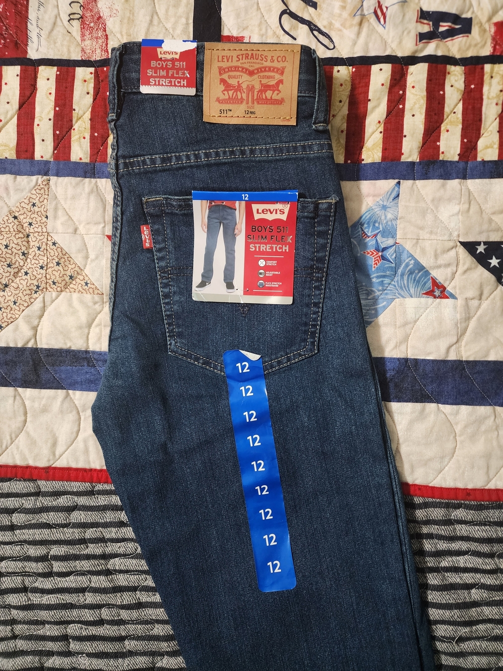 Levi's Boys Slim Stretch Jeans - Dark Indigo Blue
